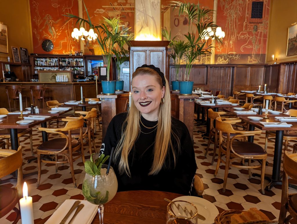 3 days in Stockholm - Steph dining at Pelikan restaurant