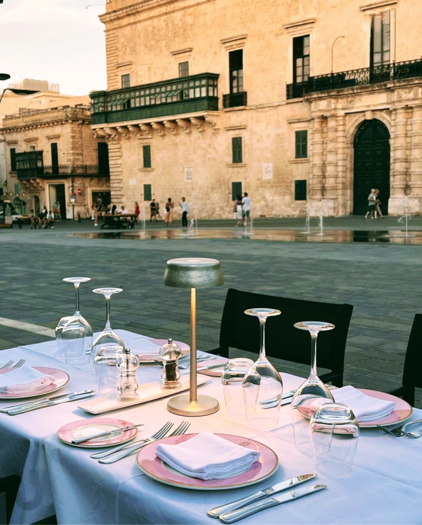Best Romantic Restaurants in Malta - Outside 59 Republic restaurant