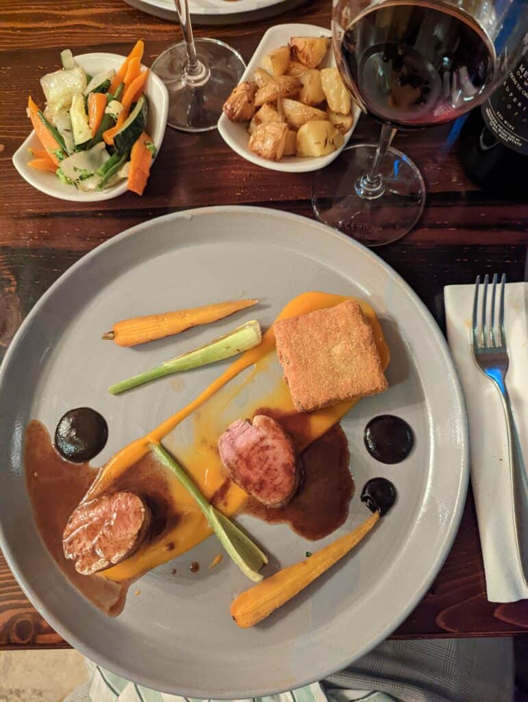 Guze restaurant main meal 