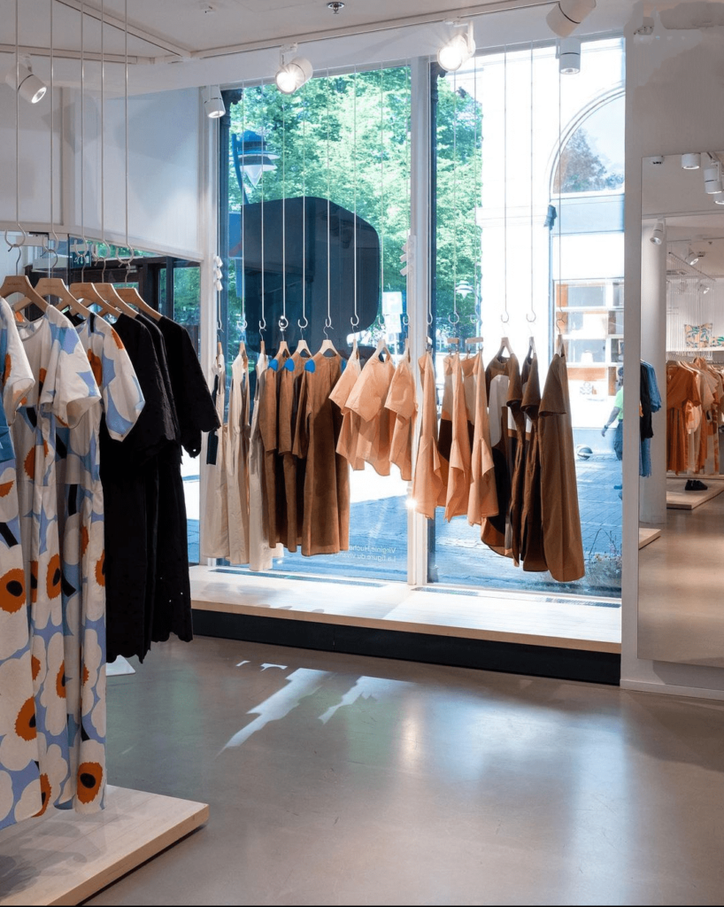 Inside Marimekko shop Helsinki 