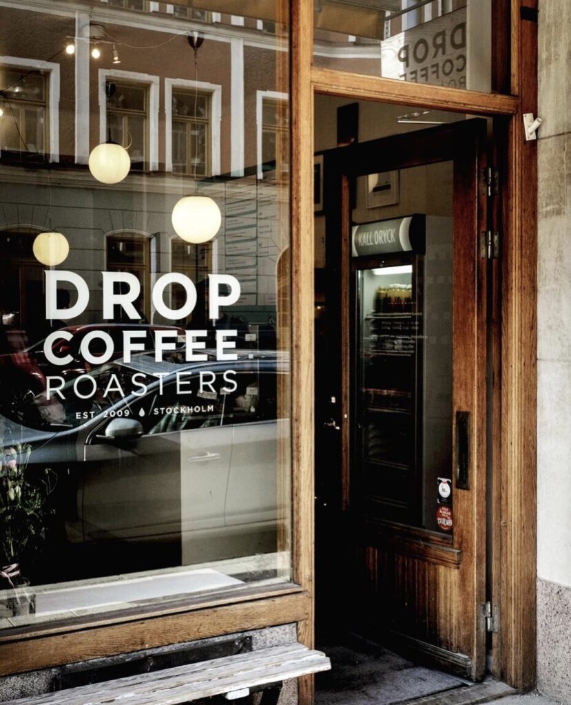 Outside Drop Coffee - best Fika in Stockholm 